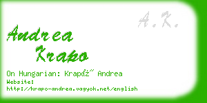 andrea krapo business card